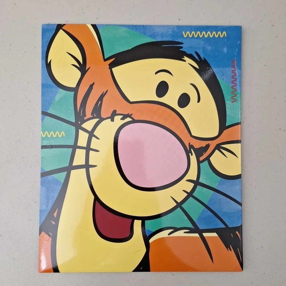 Disney Pen-Tab Winnie the Pooh Tigger Pooh School Two Pocket Folders, 3 Set, NEW
